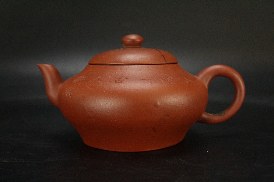 SOLD OUT 中国美術 煎茶 朱泥 刻 留珮 題詞 茶壷(YB626) | 京都